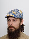 Кепка LIERYS арт. 6613908 DUCK CAP LINEN PRINT (голубой / бежевый)